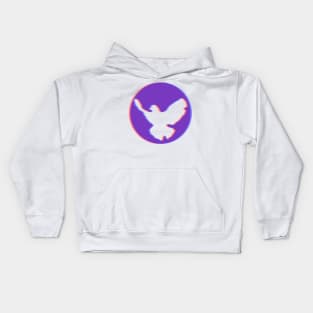 Peace Doves Red and Blue Kids Hoodie